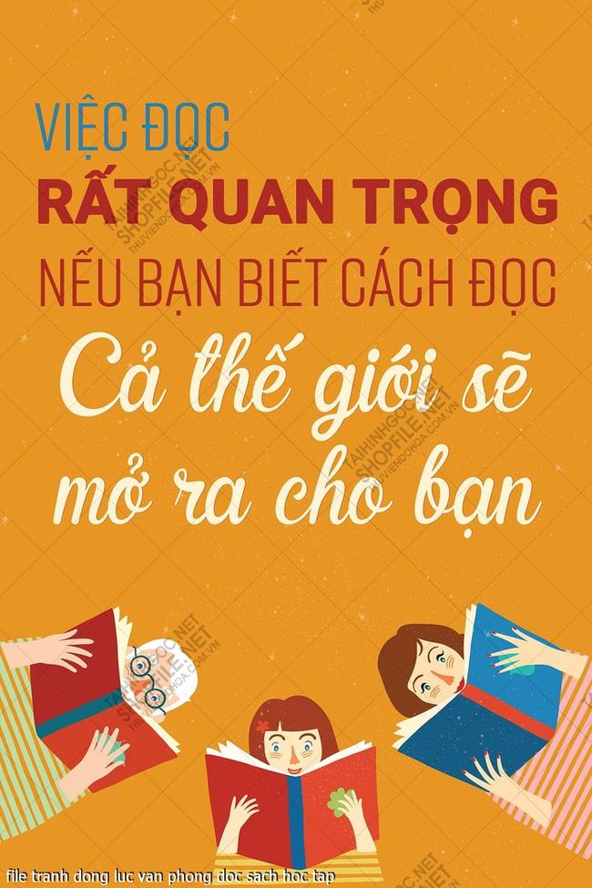 file tranh dong luc van phong doc sach hoc tap